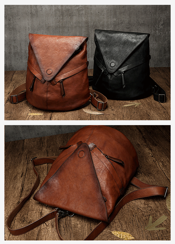 Leather satchel discount backpack