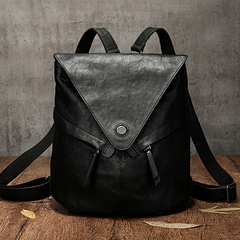 backpack leather triangle Triangle Leather Backpack Bag Men's Convertible Backpack Purse – iLeatherhandbag