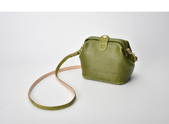 Handmade Womens Green Leather Small doctor Purse shoulder doctor bags for women - iLeatherhandbag