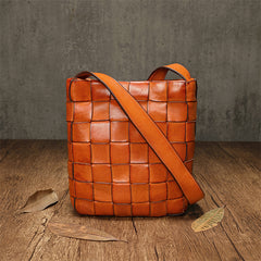 Handmade Leather Cem Bucket Bag