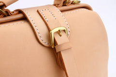 Womens Beige Leather doctor Handbags