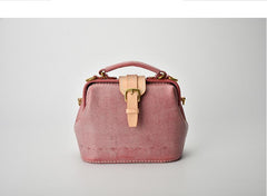 Coffee Genuine Leather Small Doctor Purse For Women - iLeatherhandbag