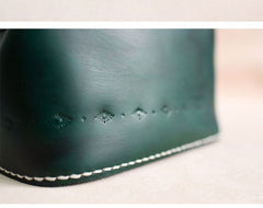 Handmade Womens Green Leather Mini doctor Handbag shoulder doctor bags for women
