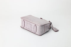 Handmade Womens Purple Leather Doctor Handbag Purse Small Side Bag Doctor Purse for Women