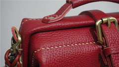 Handmade Womens Black Leather Doctor Handbag Small Side Purse Doctor Purse for Women