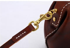 Handmade Womens Rose Red Leather Small doctor Purse shoulder doctor bags for women
