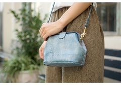 Handmade Womens Green Leather Small doctor Purse shoulder doctor bags for women - iLeatherhandbag