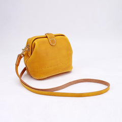 Handmade Womens Tan Leather Small doctor Purse shoulder doctor bags for women