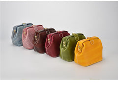 Handmade Womens Green Leather Small doctor Purse shoulder doctor bags for women - iLeatherhandbag