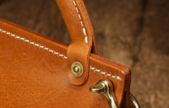 Handstitched Leather Satchel Handbag For Women
