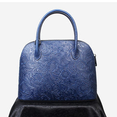 Womens Leather Dome Satchel Handbags Purse