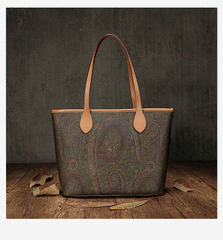 Vintage Style Tote With Zipper