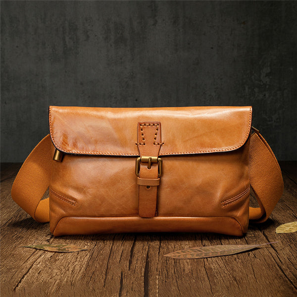 Leather Satchel Fanny Pack Side Bag