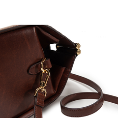 Leather Structured Small Doctor Style Handbag
