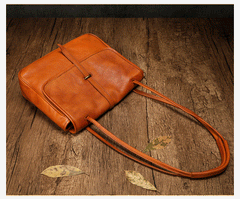 Large Genuine Leather Underarm Satchel Bag For Women