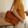 Leather Underarm Satchel Bag For Women