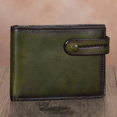 Mens Leather Slim Small Billfold Card Holder Wallet Purse