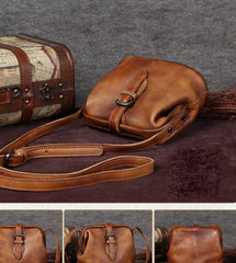 Rustic Leather Small Doctors Bag Purse