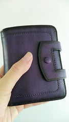 Cute Leather Small Trifold Card Holder Wallet Purse Womens