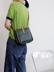 Minimalist Leather Satchel Crossbody Bag