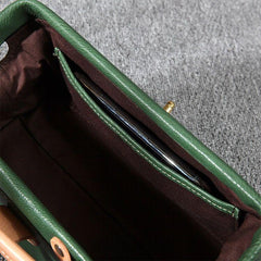 Womens Coffee Leather Mini Doctor Handbag Purses Classic Coffee Doctor Crossbody Purses for Women