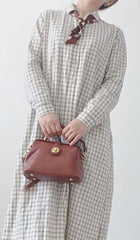 Handmade Womens Tan Leather Doctor Handbag Purse Vintage Small Doctor Shoulder Bag for Women