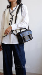 Handmade Leather Satchel Bag For Women