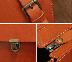 Handmade Leather Satchel Laptop Briefcase Backpack Bag