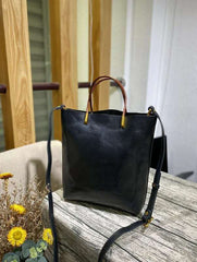 Small Leather Horizontal Tote Bags Purses