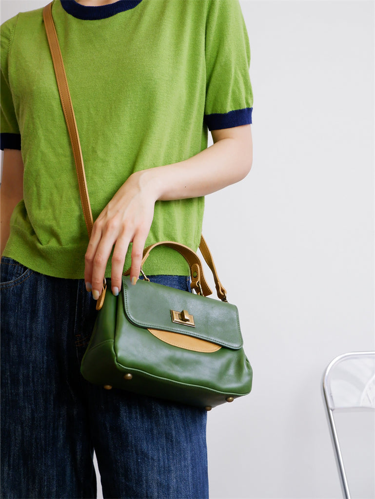 Sicily Small Leather Shoulder Bag in Green - Dolce Gabbana