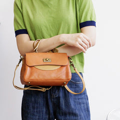 Small Leather Satchel Purse Bag For Women