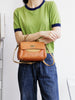 Small Leather Satchel Purse Bag For Women