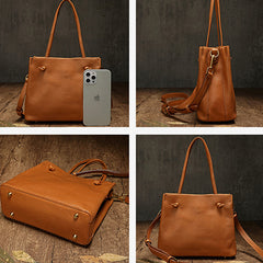 Small Soft Leather Totes Bags For Summer