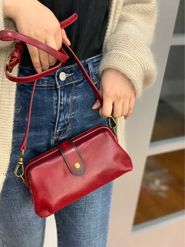 Quilted Ladies Genuine Leather Satchel Handbags Shoulder Bag Small Pur –  igemstonejewelry