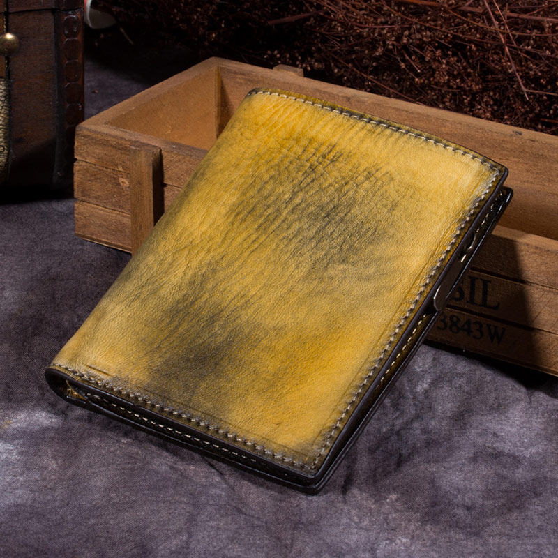 Small Rust icLeather Flat Women's Billfolds Purse - iLeatherhandbag