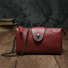 Genuine Leather Zip Clutch Purse Wallet Women's - iLeatherhandbag