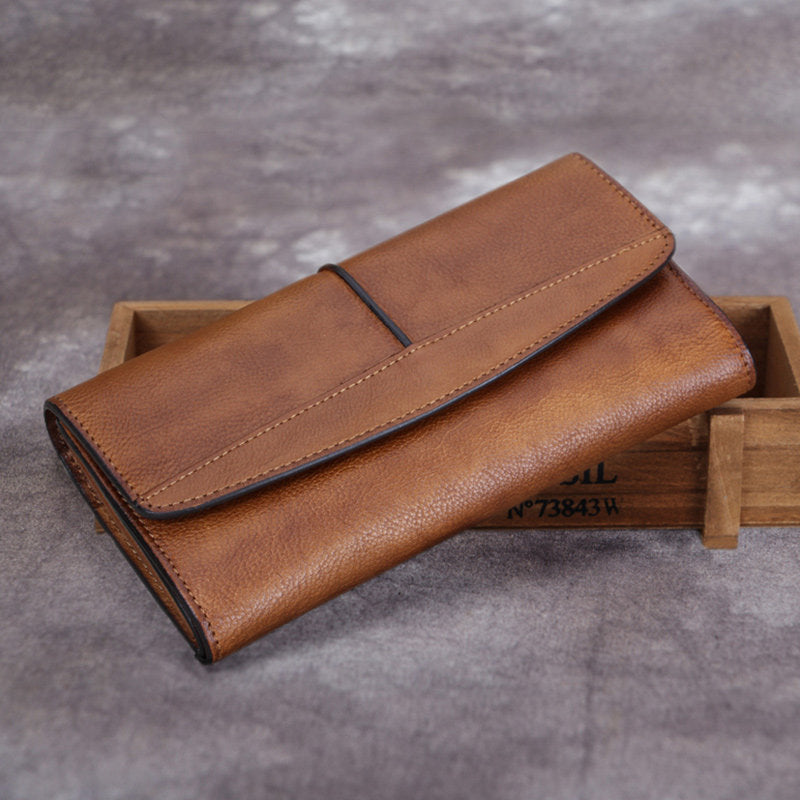Women's Genuine Leather Bifold Wallet, Stylish Long Checkbook Purse, Multi  Card Case Billfold, Fashion Crocodile Pattern - Etsy