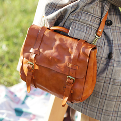 Women's Leather Top Handle Satchel Bookbag Handbags Purse