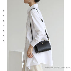 Womens Gray Leather Doctor Handbag Purses Classic Gray Doctor Crossbody Purse for Women - iLeatherhandbag