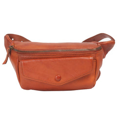 Womens Leather Fanny Pack Side Crossbody Bag Purse