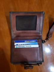 Mens Leather Slim Small Billfold Pocketbook Wallet Purse