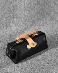 Womens Tan Leather Mini Doctor Handbag Purses Classic Tan Doctor Crossbody Purses for Women - iLeatherhandbag
